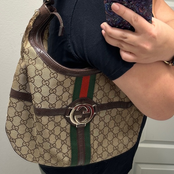 Gucci Beige and Brown Shoulder Bag - Picture 5 of 16